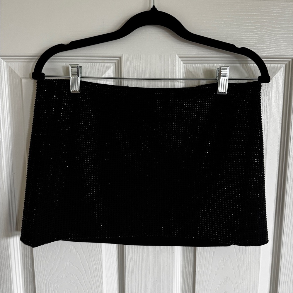 Zara Black Sequin Mini Skirt